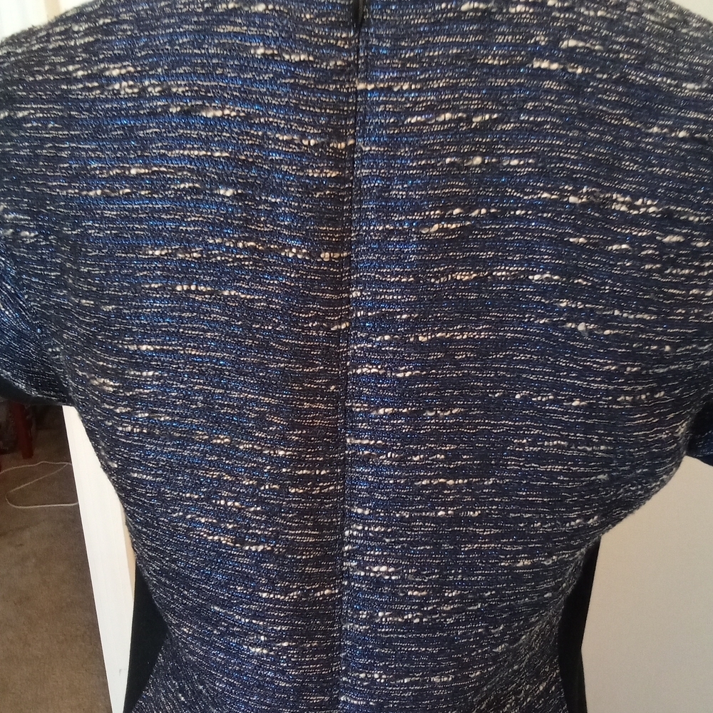 Madewell Black & blue Textured Mini Shift Dress - Picture 5 of 6